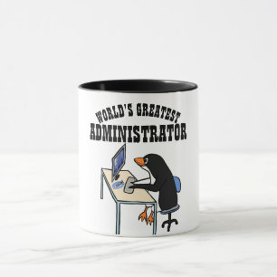 Worlds Greatest ADMINISTRATOR ADMIN Gifts Penguin Mug