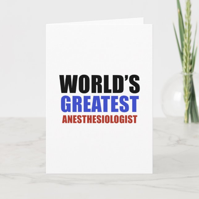 World's greatest Anesthesiologist Card (Front)