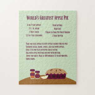 World's Greatest Apple Pie Recipe Jigsaw Puzzle