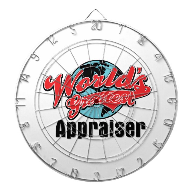 World's Greatest Appraiser Dartboard With Darts (Front)