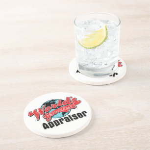 World's Greatest Appraiser Sandstone Coaster