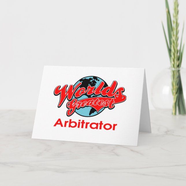 World's Greatest Arbitrator Card (Front)