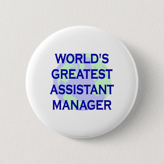 World's Greatest Assistant Manager Button (Front)