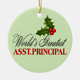 World's Greatest Assistant Principal Ceramic Ornament