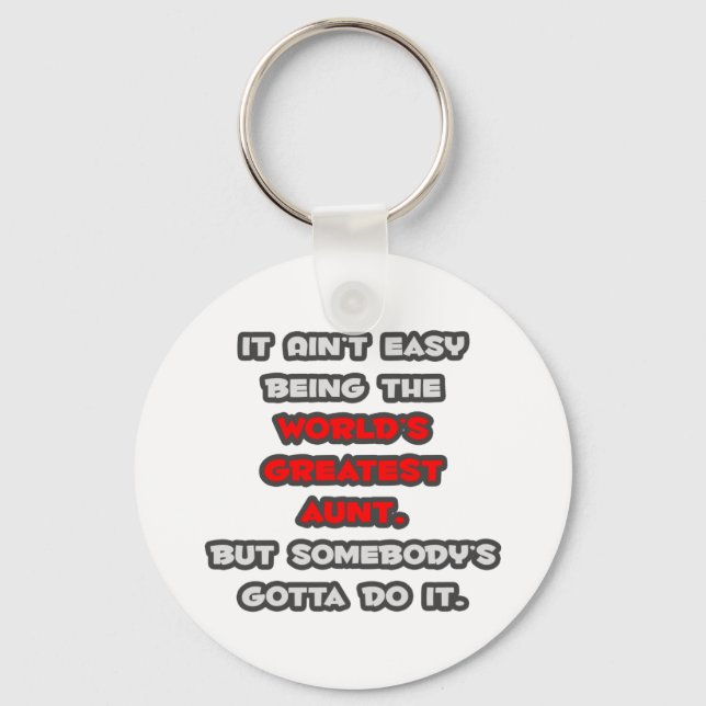 World's Greatest Aunt Joke Keychain (Front)