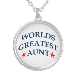 World's Greatest Aunt Silver Plated Necklace