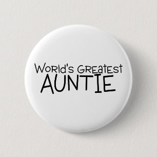Worlds Greatest Auntie Button