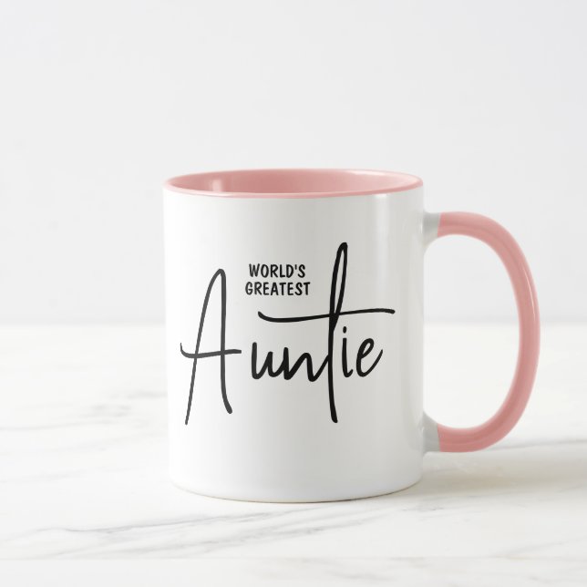 World's Greatest Auntie coffee mug gift for aunts (Right)