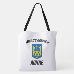 World's Greatest Auntie Ukrainian Tryzub Tote Bag