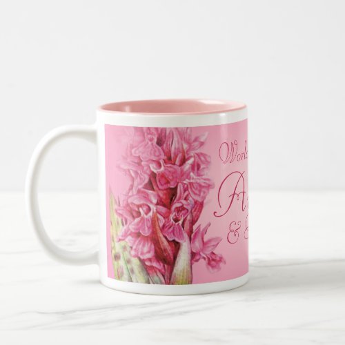 Worlds Greatest Aunty  friend pink orchid mug