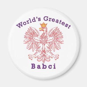 World's Greatest Babci Red Eagle Magnet