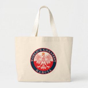 World's Greatest Babcia Large Tote Bag