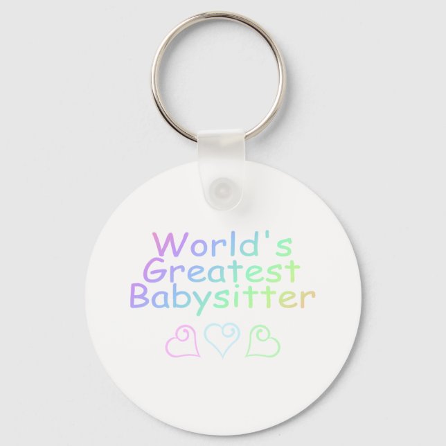 Worlds Greatest Babysitter Keychain (Front)