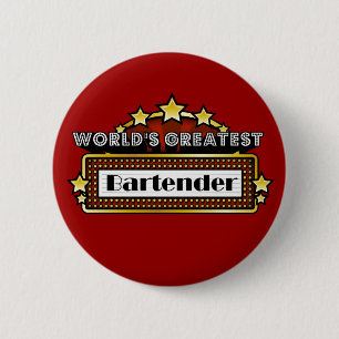 World's Greatest Bartender Pinback Button