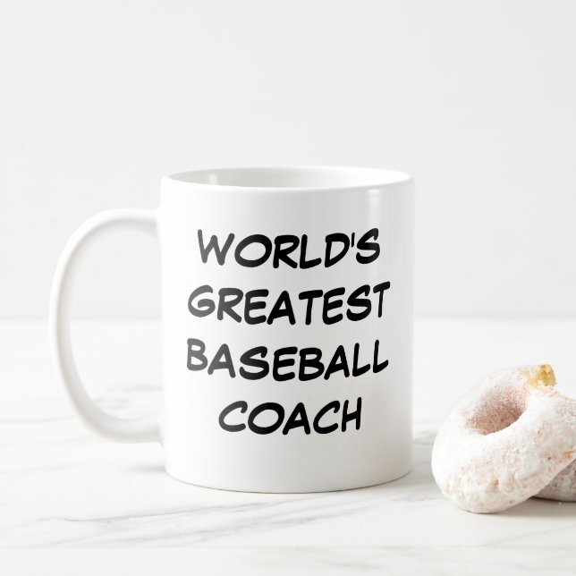 "World's Greatest Baseball Coach" Mug (With Donut)