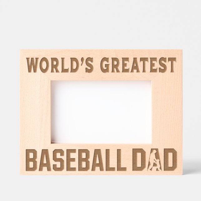 World's Greatest Baseball Dad Engraved Frames (Front)