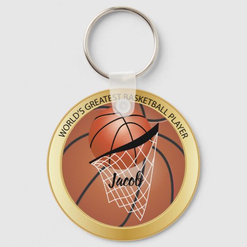 Worlds Greatest Basketball Player Keychain