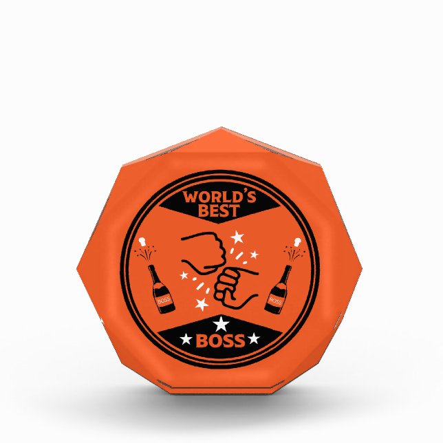 World's Greatest Best Boss Acrylic Award (Front)