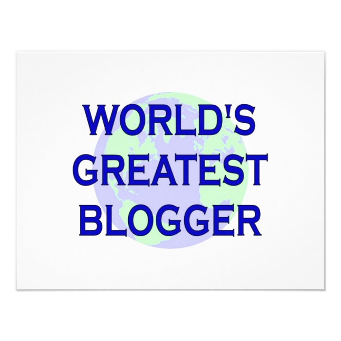 Worlds Greatest Blogger Personalized Invitation