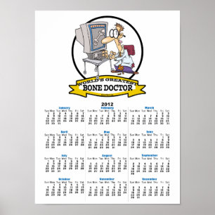 WORLDS GREATEST BONE DOCTOR MEN CARTOON POSTER