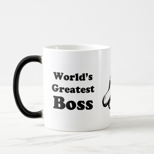 Worlds Greatest Boss at Nosy Snooping Magic Mug