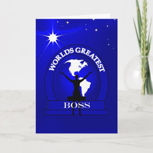 Worlds Greatest Boss Award Greeting Card