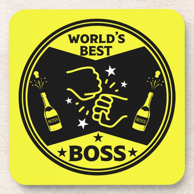 World's Greatest Boss Beverage Coaster (Front)