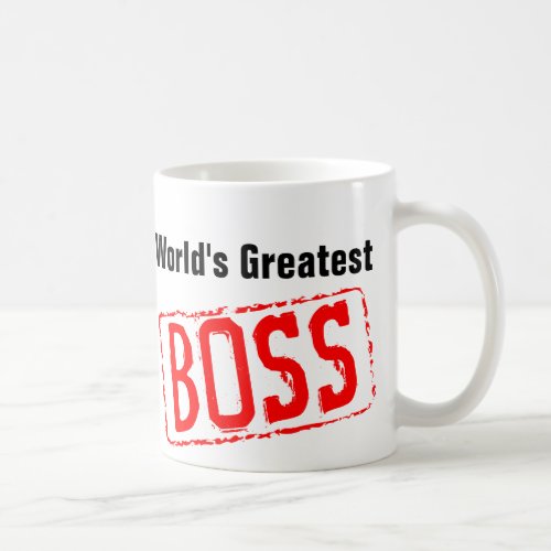 Worlds Greatest Boss coffee mug
