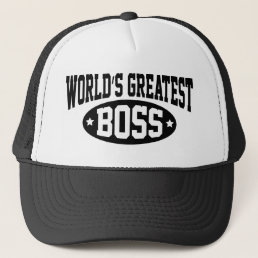 World&#39;s Greatest Boss Coffee Mug Trucker Hat