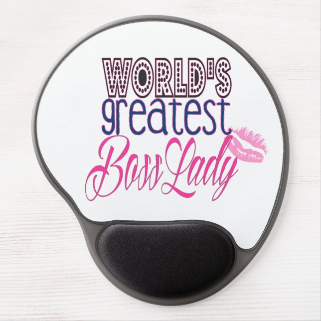 World's Greatest Boss Lady Mouse Pad Gift (Front)