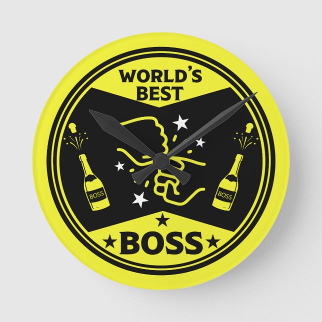 World's Greatest Boss Round Clock (Front)