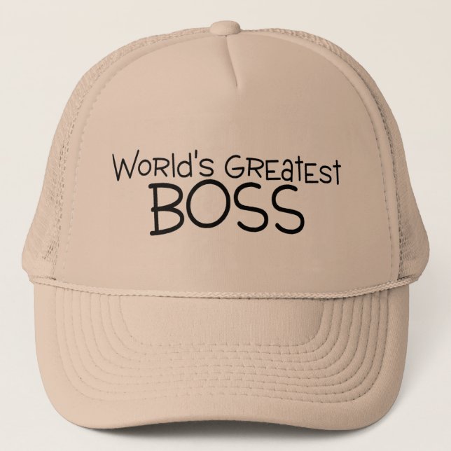 Worlds Greatest Boss Trucker Hat (Front)