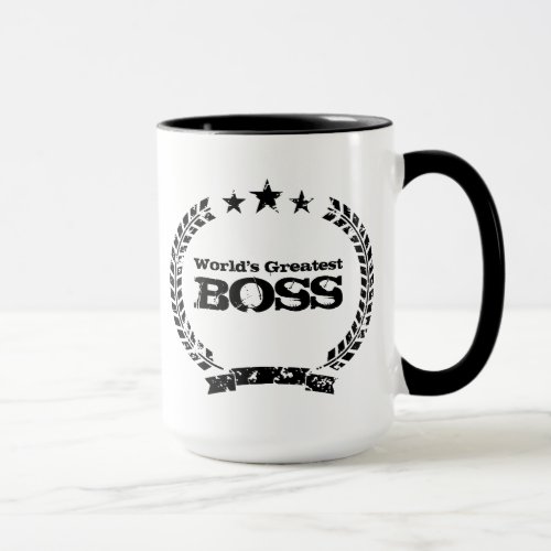 Worlds Greatest Boss  Vintage coffee mug