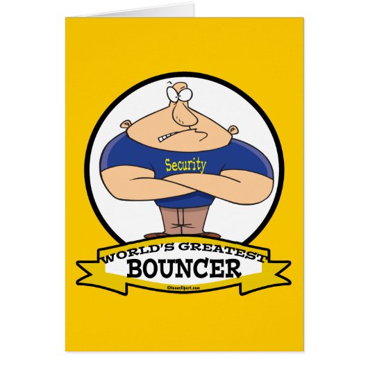 WORLDS GREATEST BOUNCER MEN CARTOON (Front)