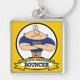 WORLDS GREATEST BOUNCER MEN CARTOON KEYCHAIN