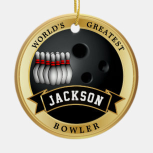 World's Greatest Bowler Ceramic Ornament