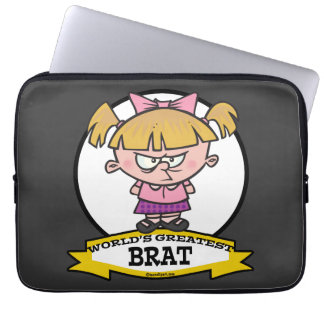 WORLDS GREATEST BRAT CARTOON LAPTOP SLEEVE