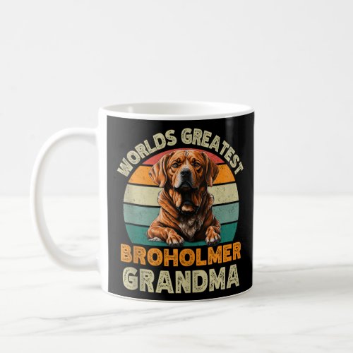 Worlds Greatest Broholmer Dog Grandma Funny Retro  Coffee Mug