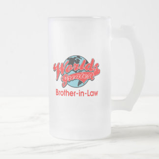 World's Greatest Brother-in-Law Frosted Glass Beer Mug