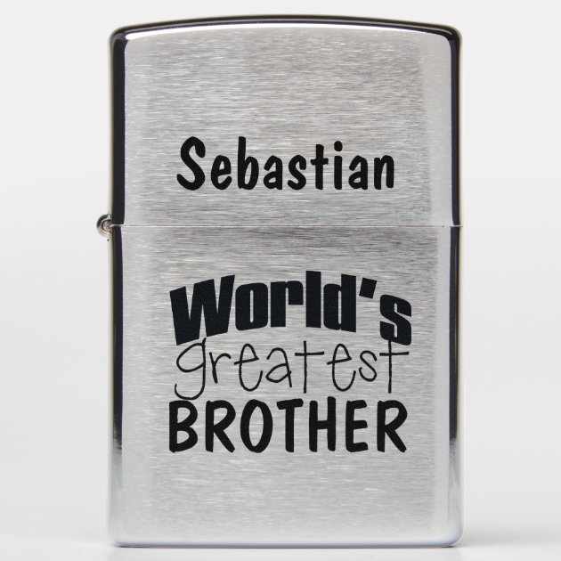 World's Greatest Dad and Grandad Personalised Engraved Black Lighters 
