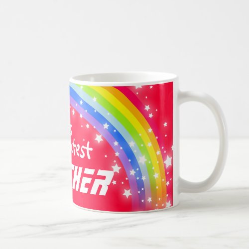 Worlds greatest BROTHER rainbow red mug