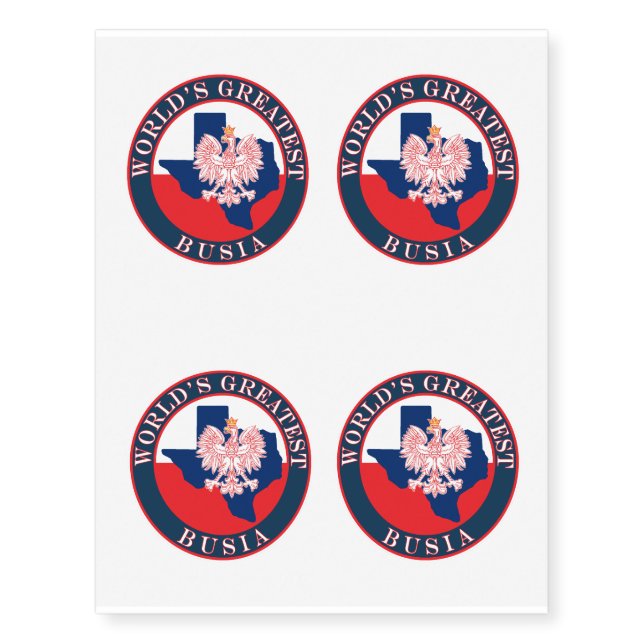 World's Greatest Busia Temporary Tattoos (Front)