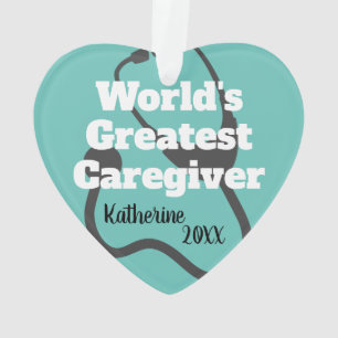 World's Greatest Caregiver Personalized Christmas Ornament