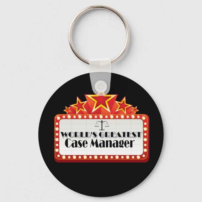 World's Greatest Case Manager Keychain (Front)