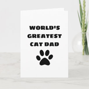 World's Greatest Cat Dad Custom Text Personalized Card