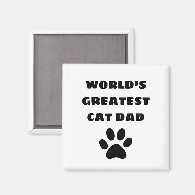 World's Greatest Cat Dad Custom Text Personalized Magnet (Front/Back)