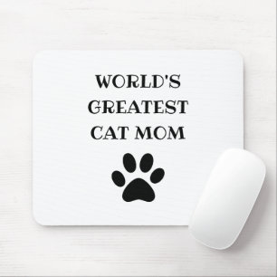 World's Greatest Cat Mom Custom Text Personalized Mouse Pad
