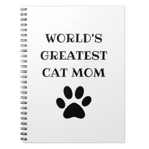 World's Greatest Cat Mom Custom Text Personalized Notebook