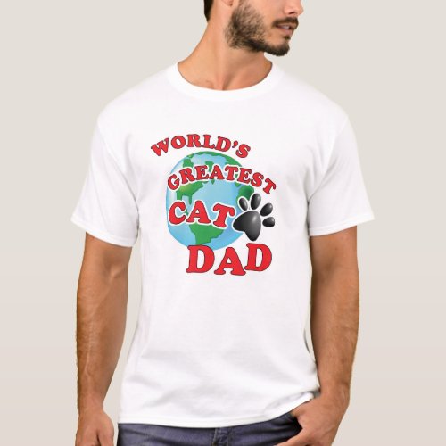 Worlds Greatest Cat Paw Dad T_Shirt