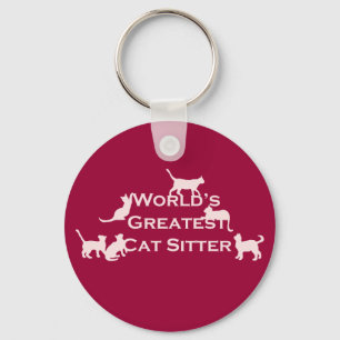 World's Greatest Cat Sitter Keychain